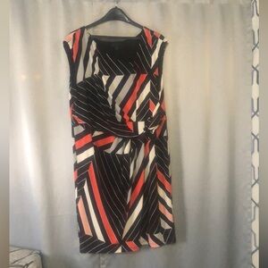 Worthington Black and White Cocktail Sheath Dress